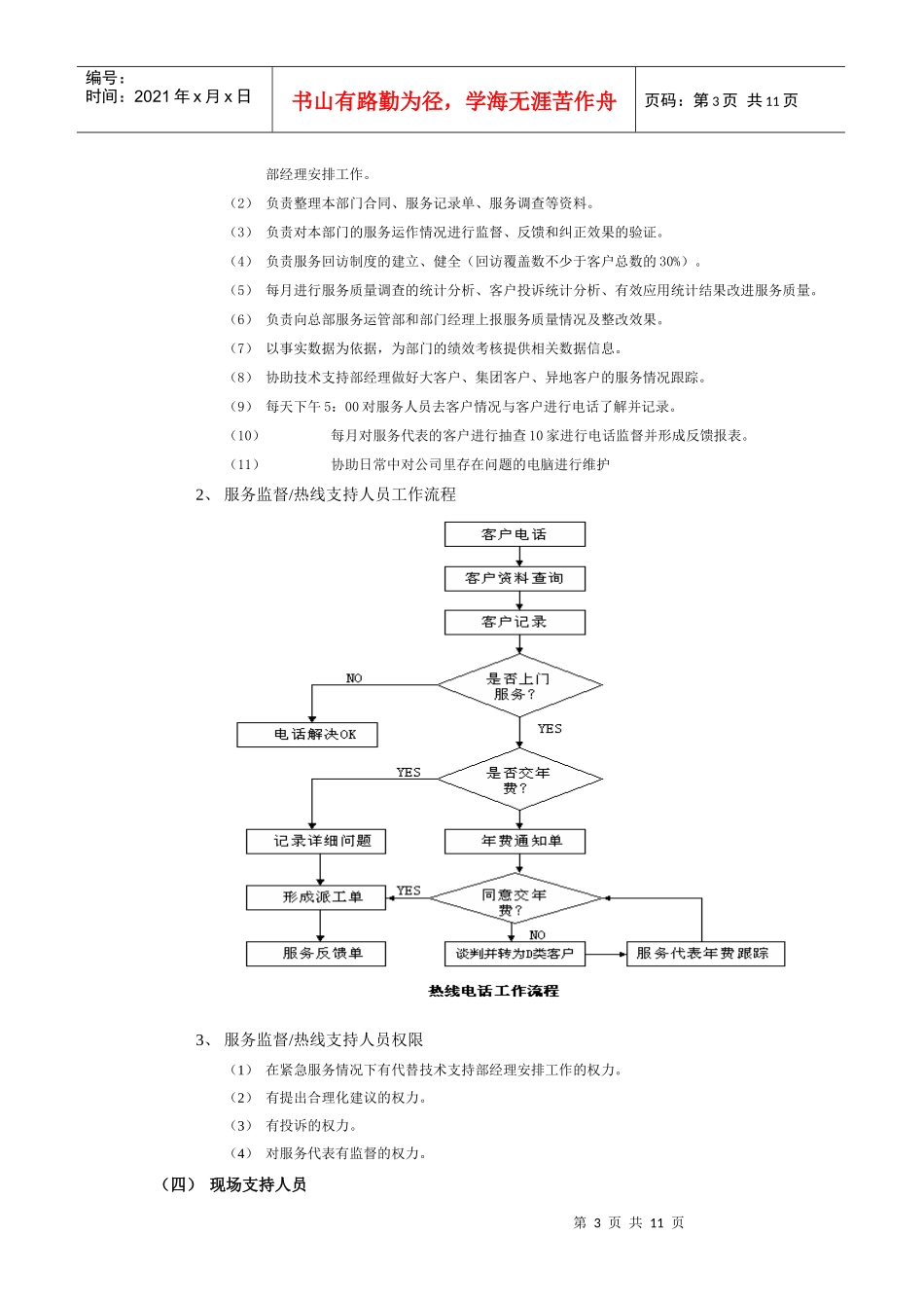 范例：××伙伴KIS服务部管理制度_第3页