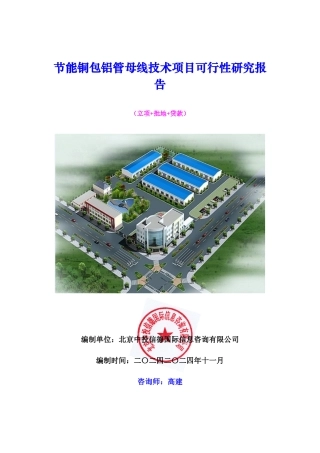 节能铜包铝管母线技术项目可行性研究报告