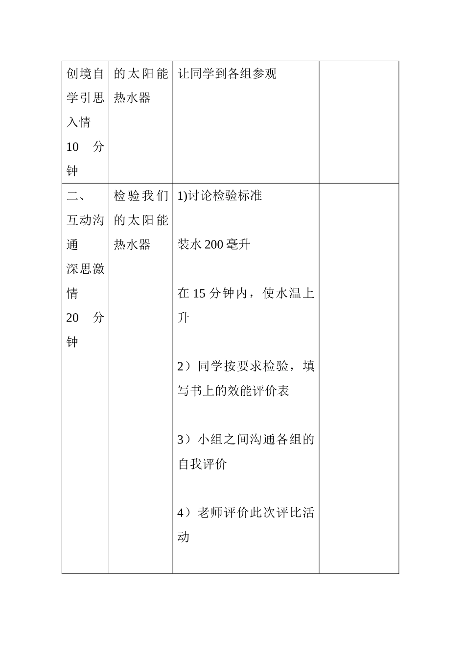 2024-2024年教科版科学五上《评价我们的太阳能热水器》教学设计_第2页