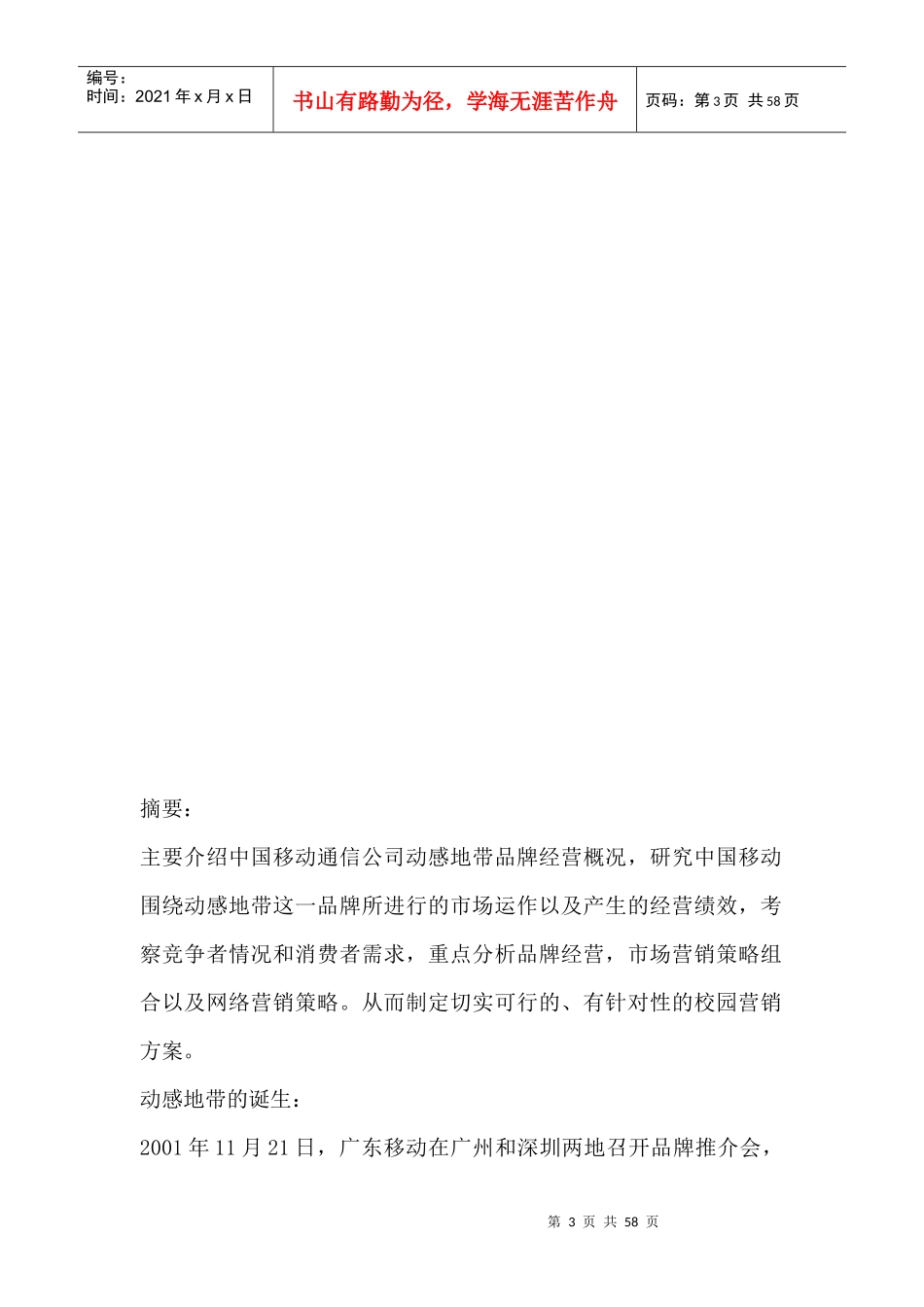行业报告--动感地带分析报告_第3页