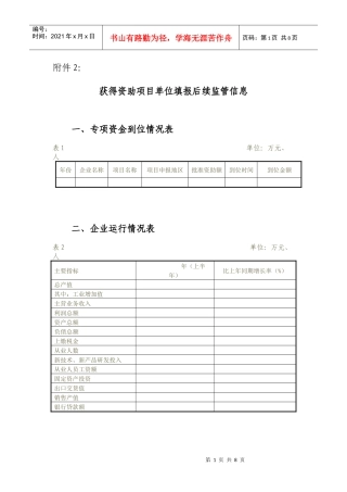 获得资助项目单位填报后续监管信息