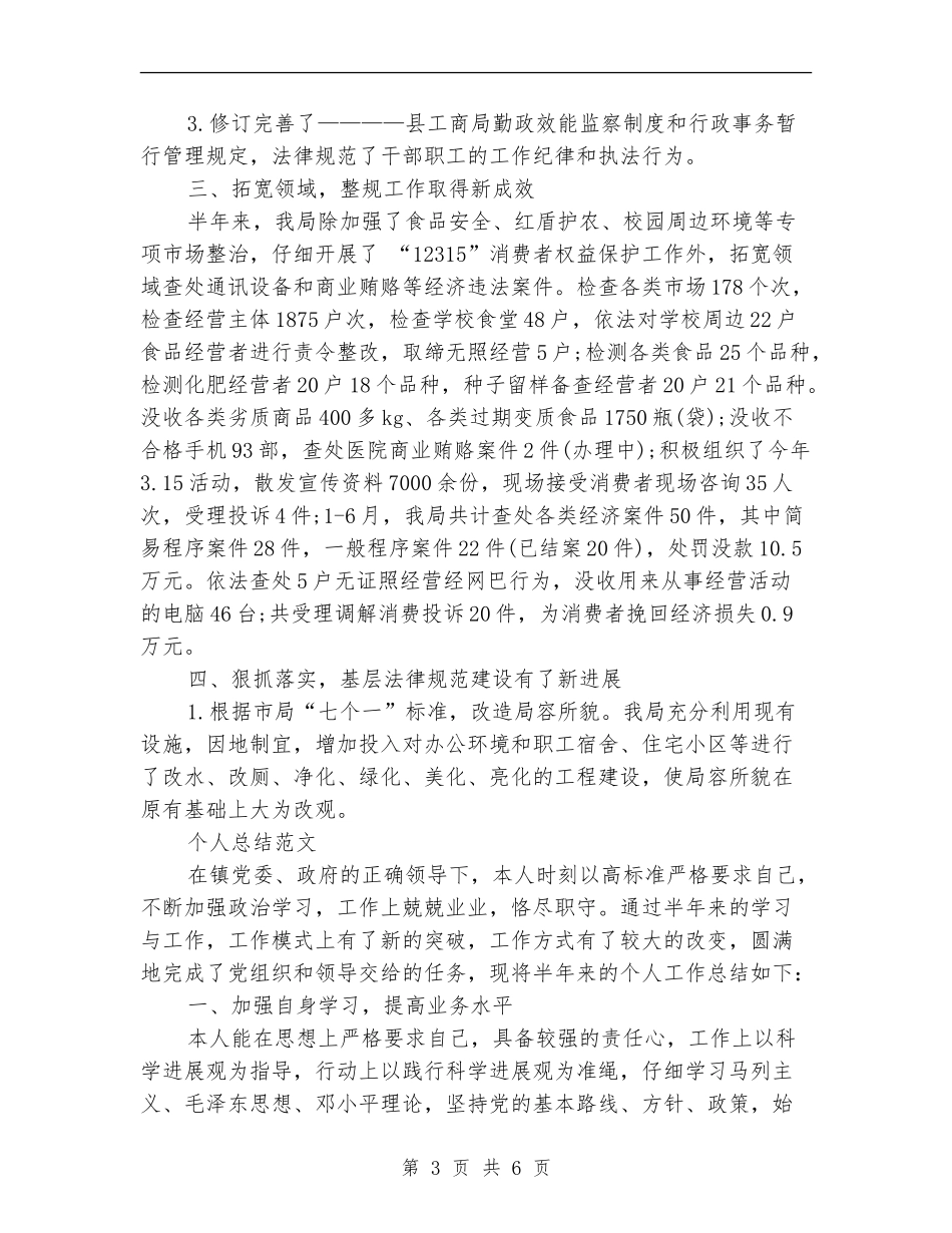 工商局2024年个人总结范文【新版】_第3页