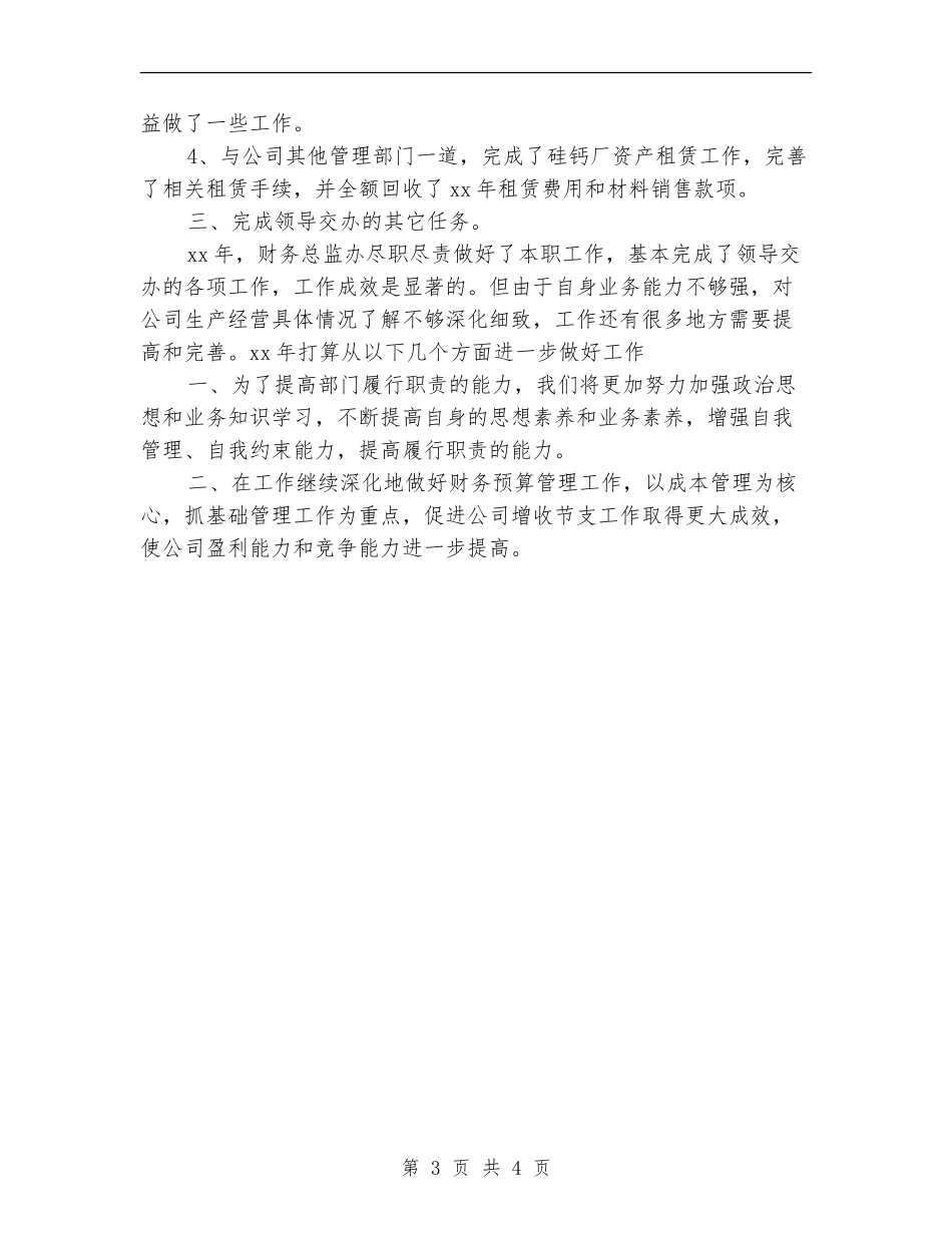 2024年财务总监办公室工作小结_第3页