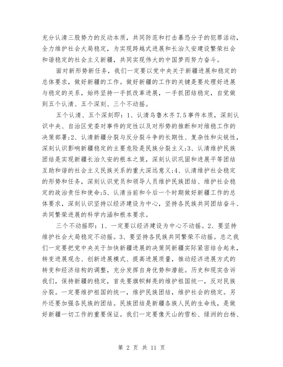 2024新疆维稳学习总结范文与2024新疆自治区斋月期间维稳工作总结汇编_第2页