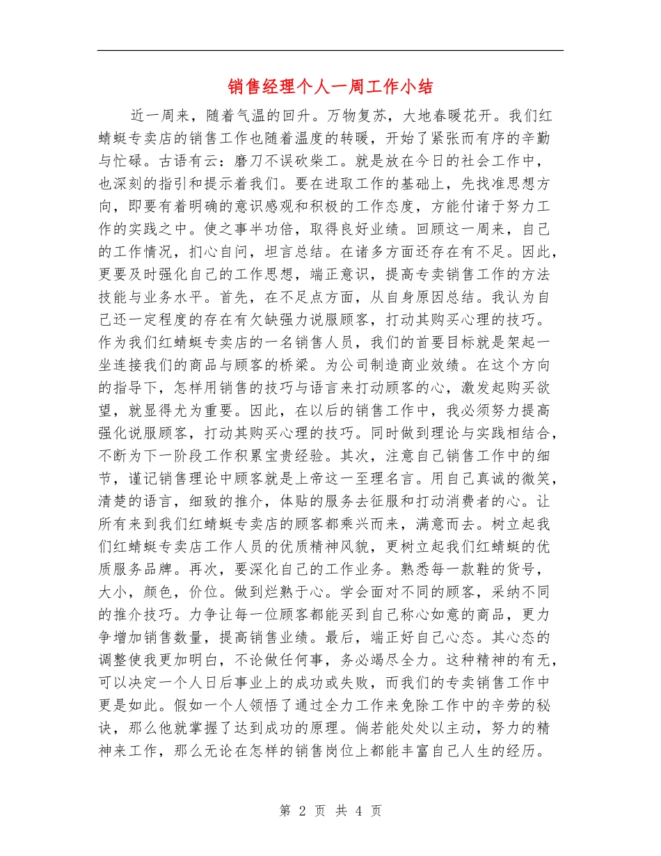 销售经理个人一周工作小结_第2页