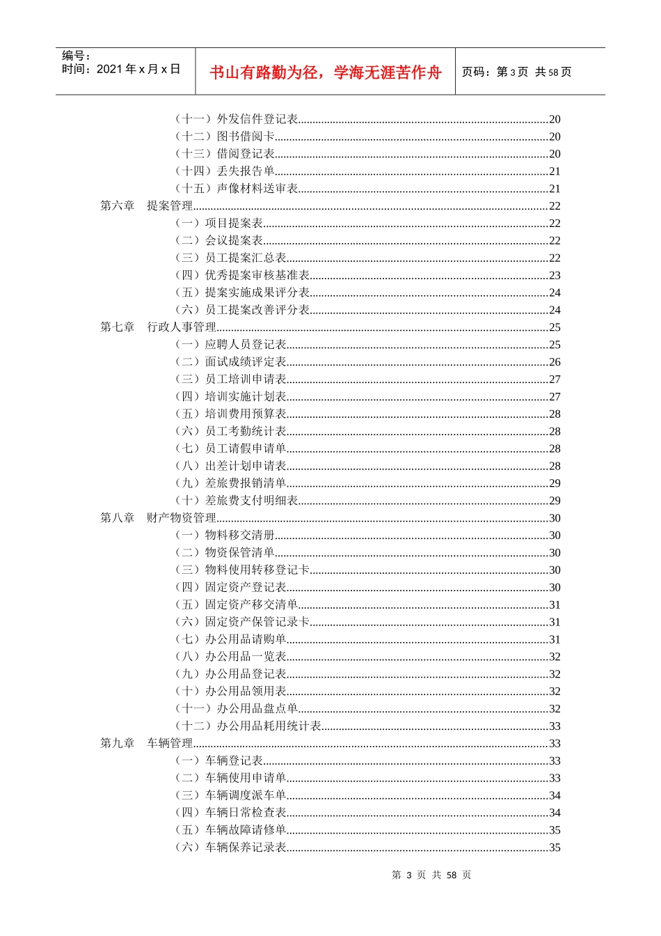 行政管理职位工作手册(110个表格)(61_第3页