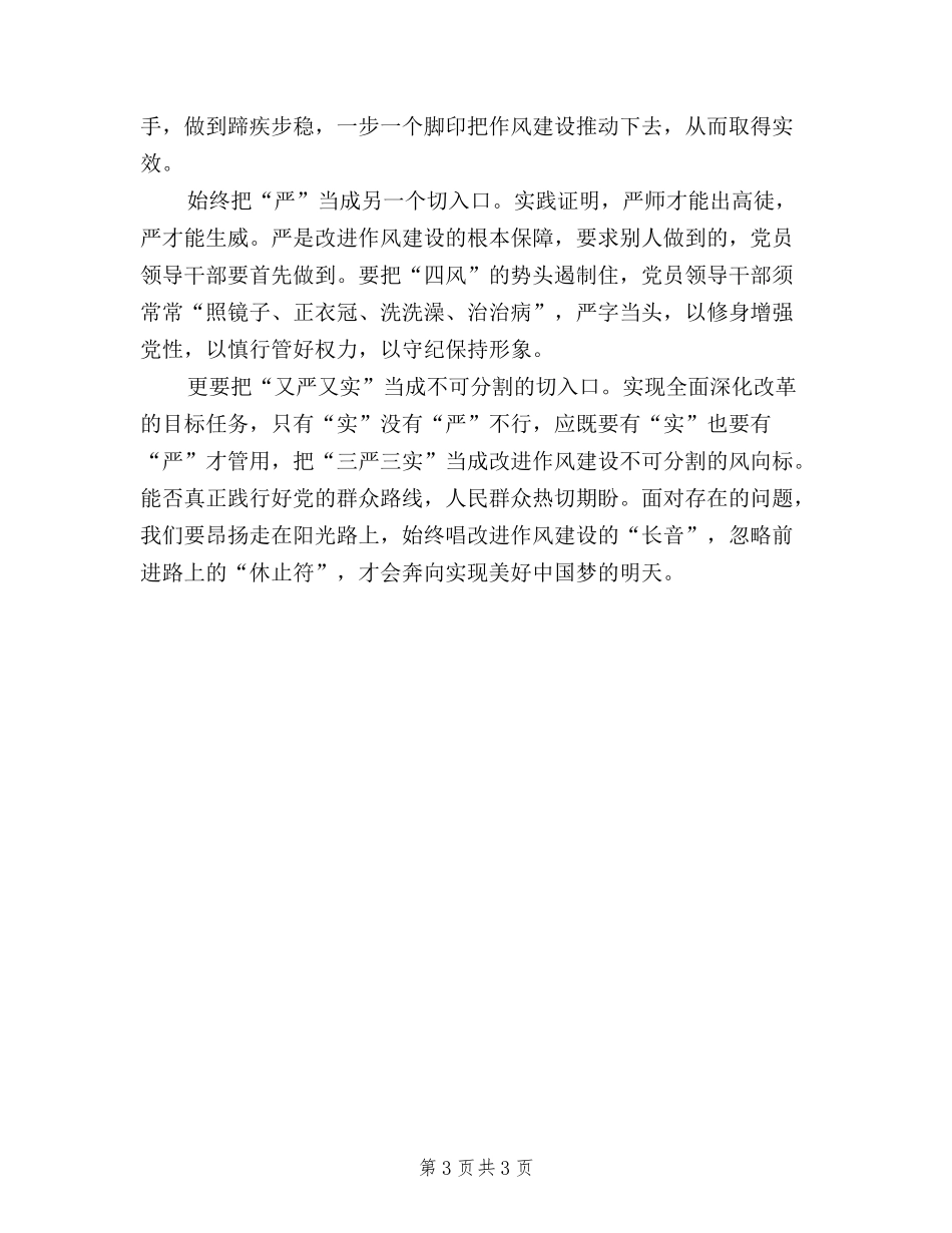 2024年三严三实学习心得体会：弘扬求真务实精神_第3页