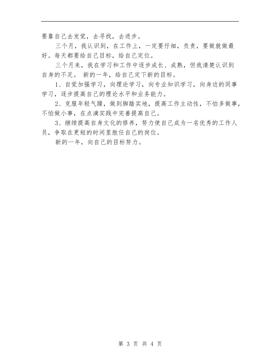 银行新员工工作总结范文_第3页