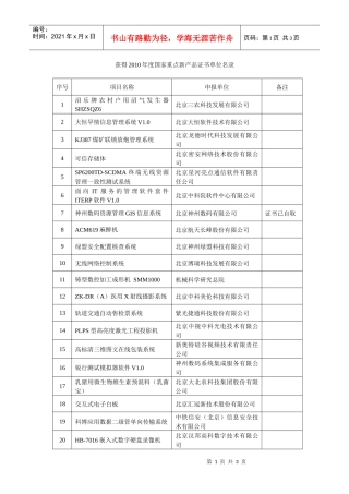 获得XXXX年度国家重点新产品证书单位名录