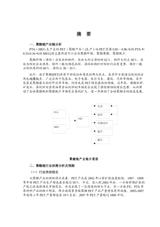 聚酯链行业效益分析报告书