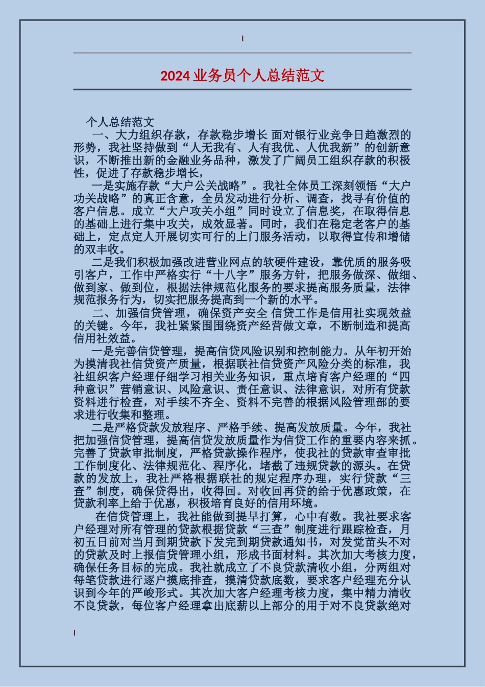 2017业务员个人总结范文_第1页