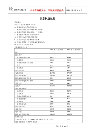 股东权益教程(1