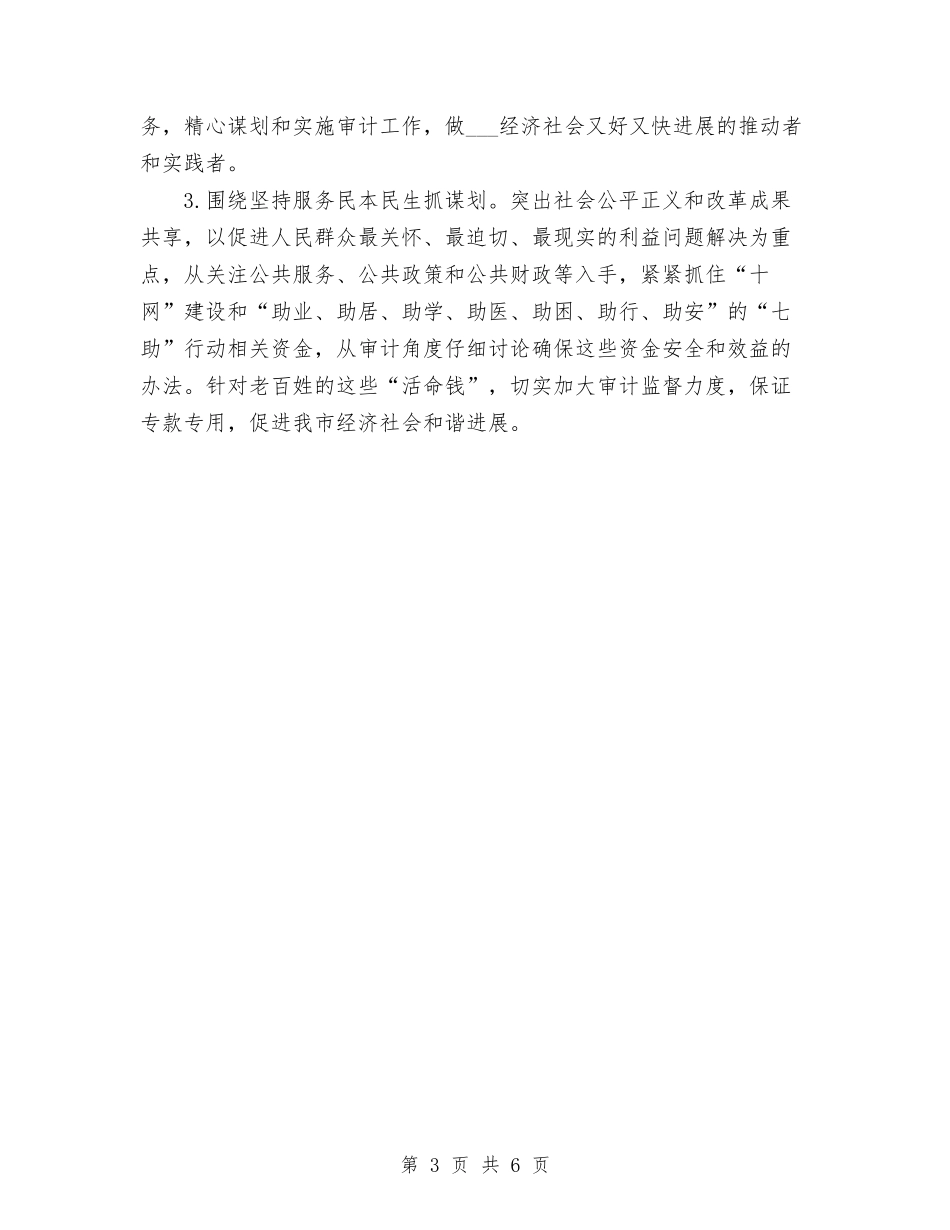 2024年市审计局审计下一年工作计划范文与2024年市审计局工作计划范文汇编.doc_第3页