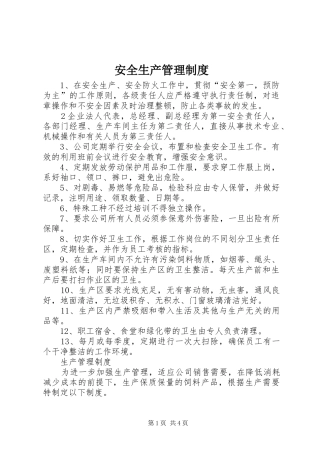 安全生产管理规章制度细则 (2)