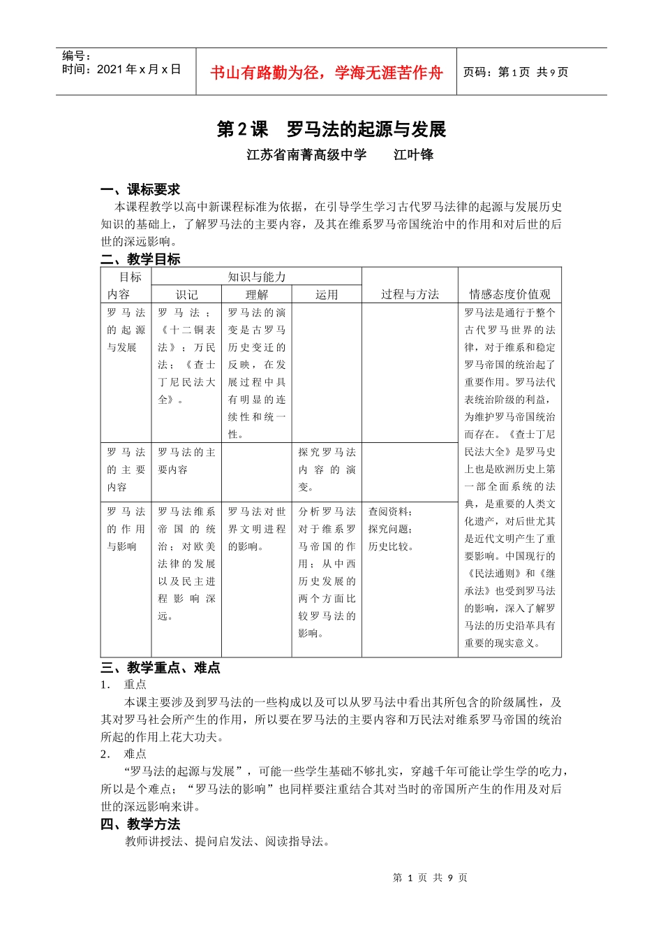 罗马法的起源和发展-第2课罗马法的起源与发展_第1页