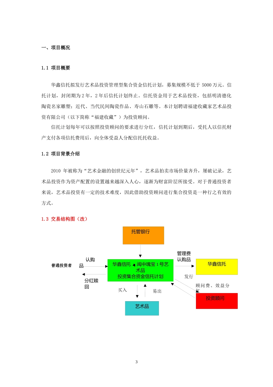 艺术品投资集合资金信托计划尽职调查报告_第3页
