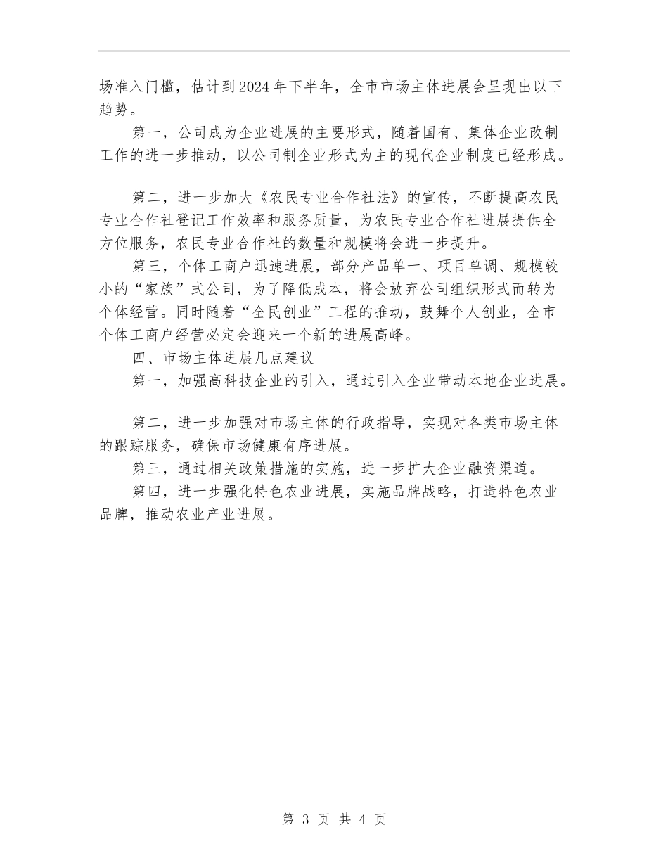 市场主体发展半年工作总结_第3页