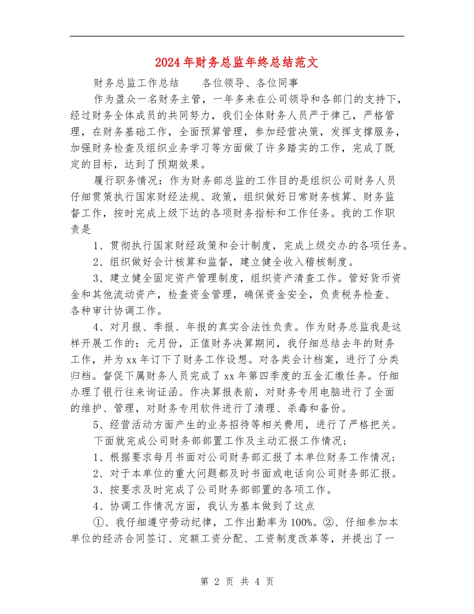 2024年财务总监年终总结范文_第2页