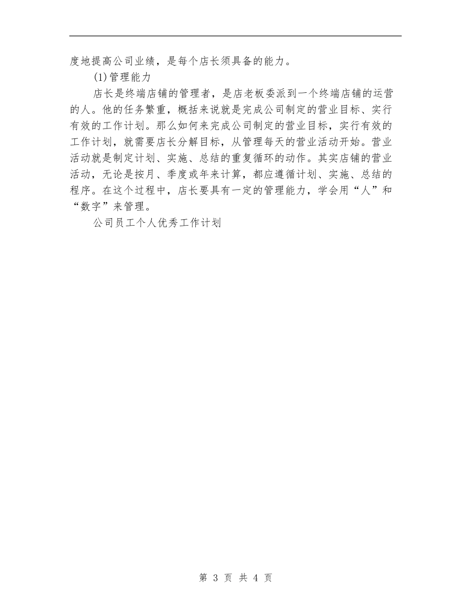 店长个人工作计划_第3页