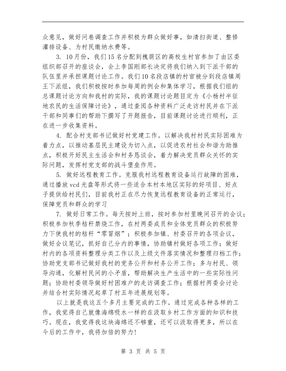 村党支部副书记工作总结_第3页