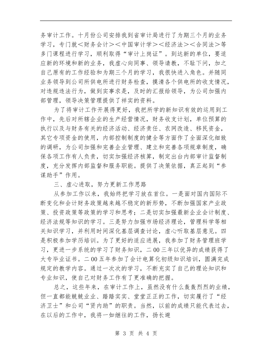 会计划员审计划工作个人工作总结_第3页