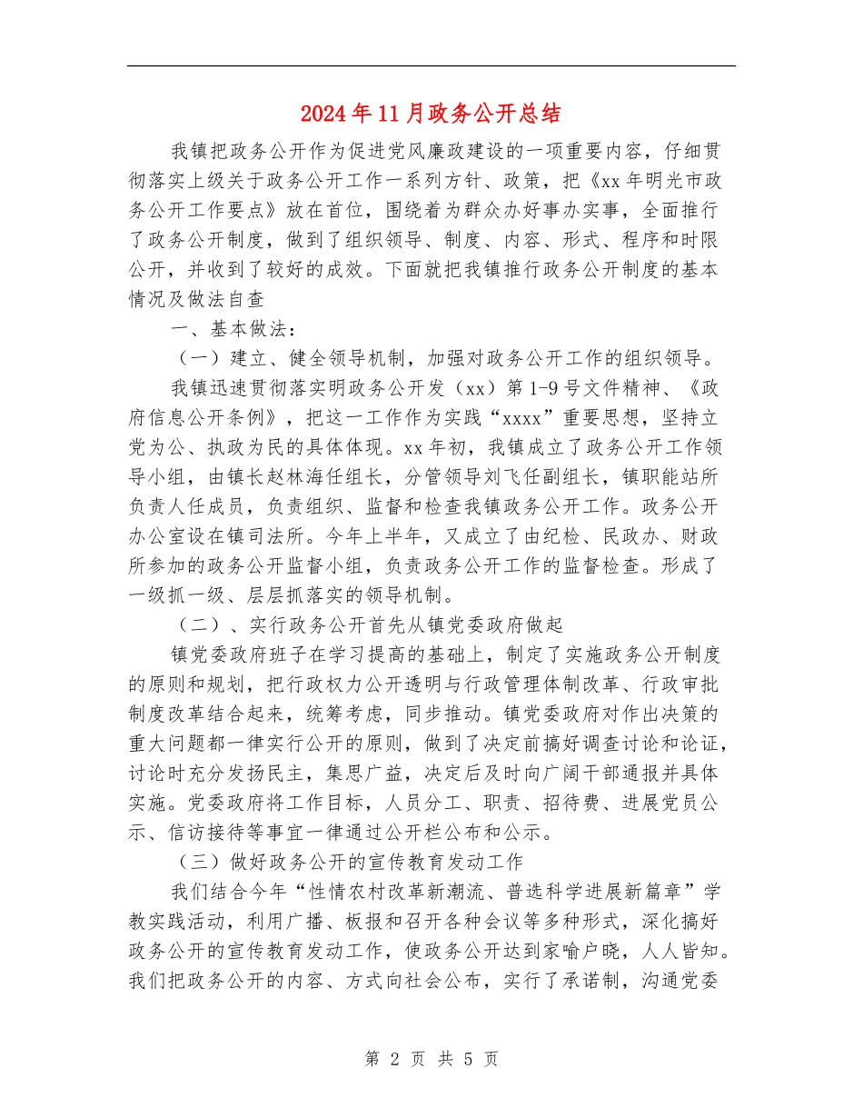 2024年11月政务公开总结_第2页
