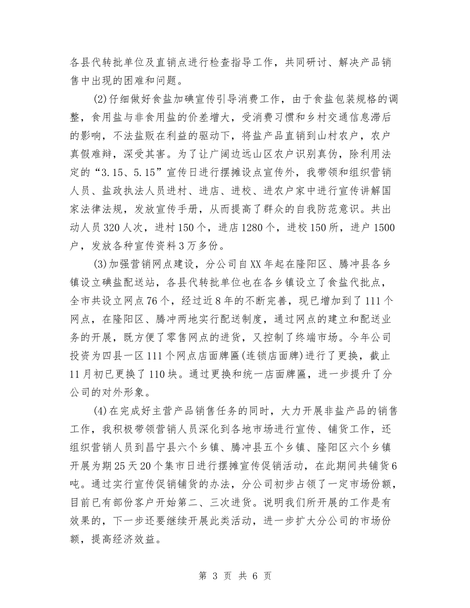 盐化保山分公司副经理述职报告_第3页