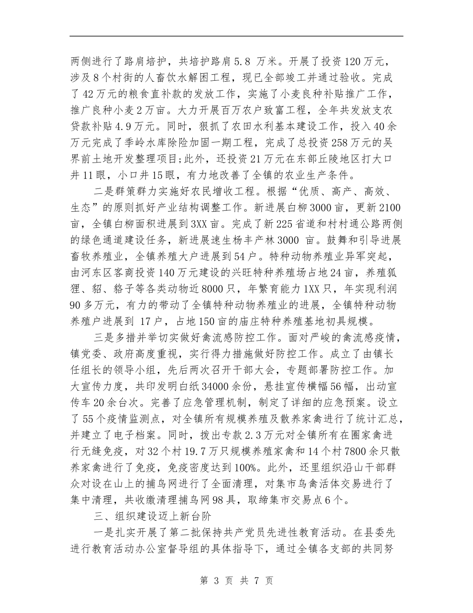 2024年12月乡镇工作总结_第3页