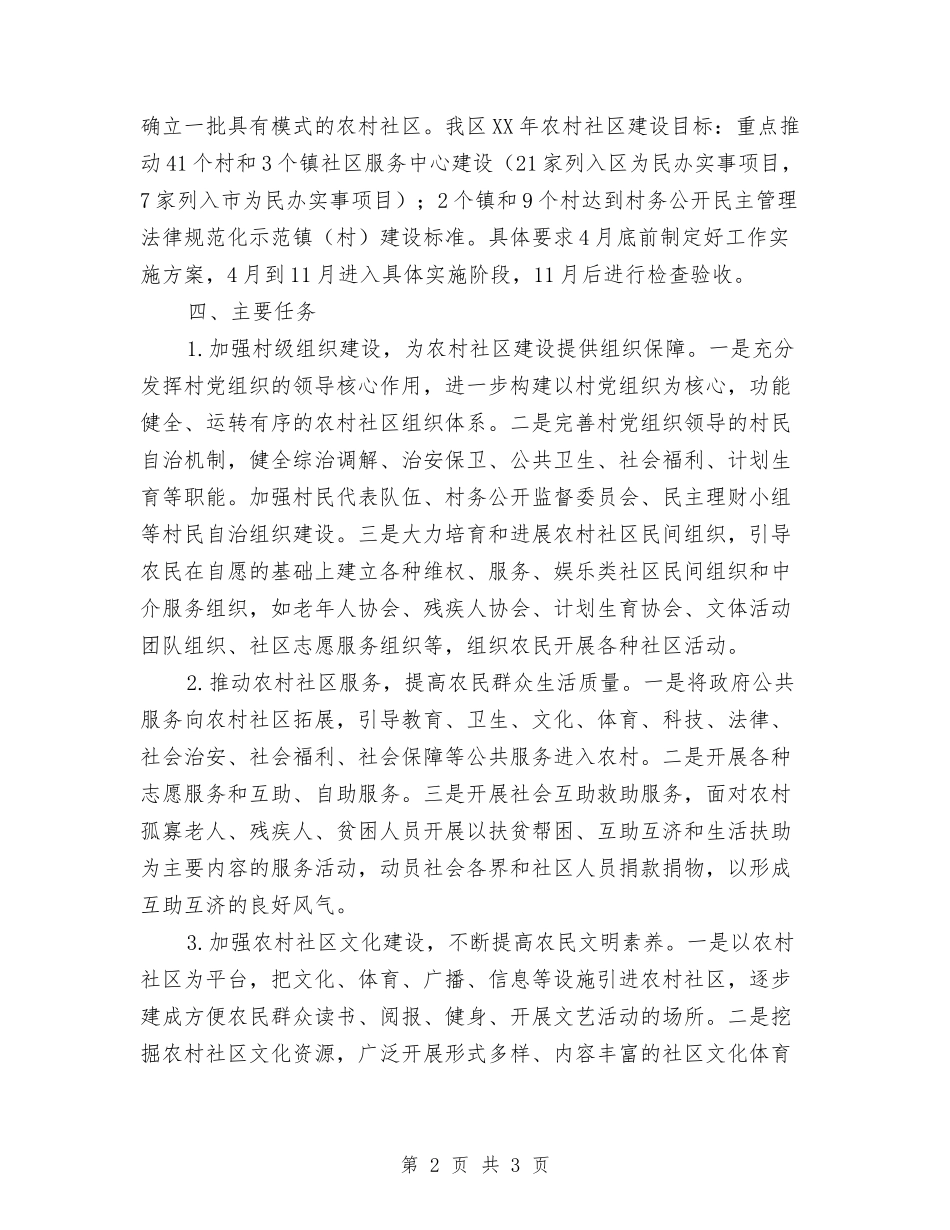 区委农村社区建设推进方案_第2页
