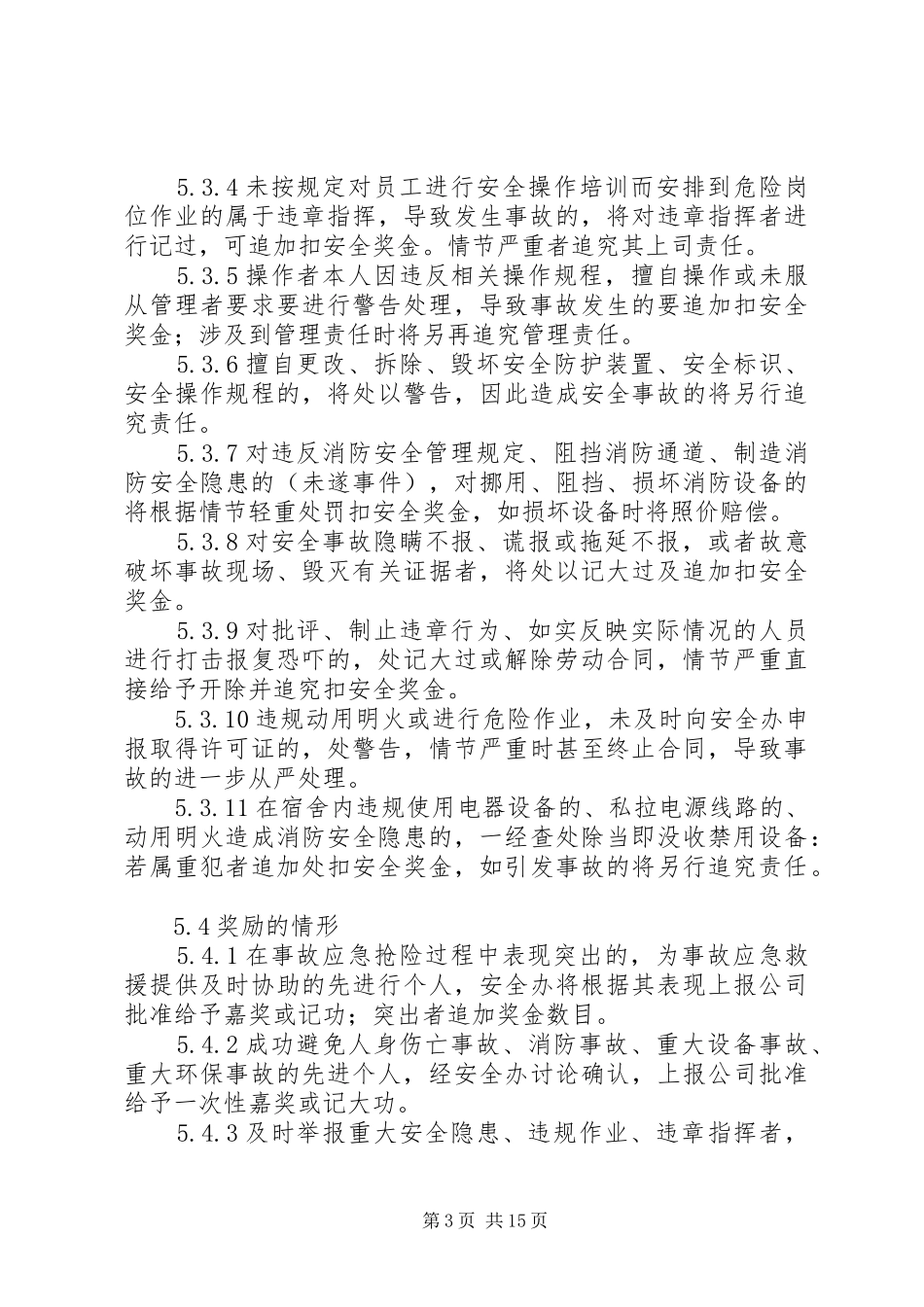 安全生产奖惩规章制度  (2)_第3页