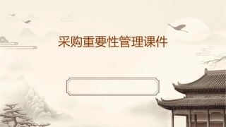 采购重要性管理课件
