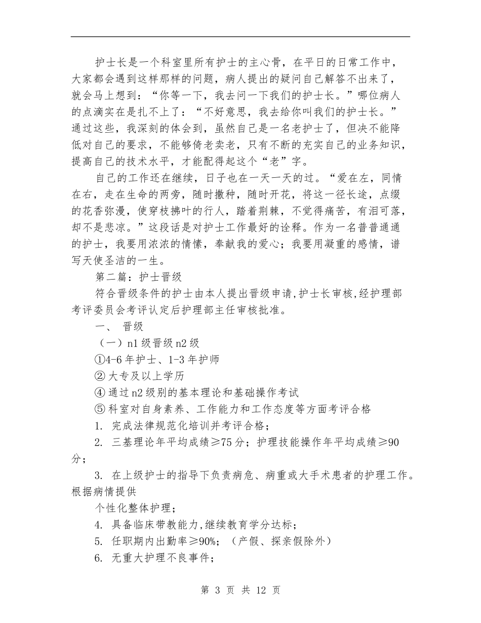 护士晋级工作总结_第3页