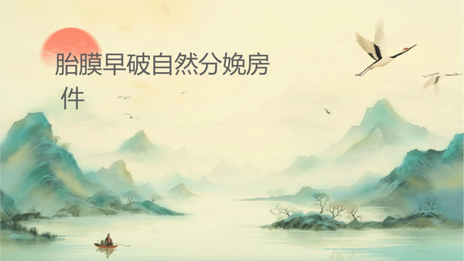 胎膜早破自然分娩查房护理课件_第1页