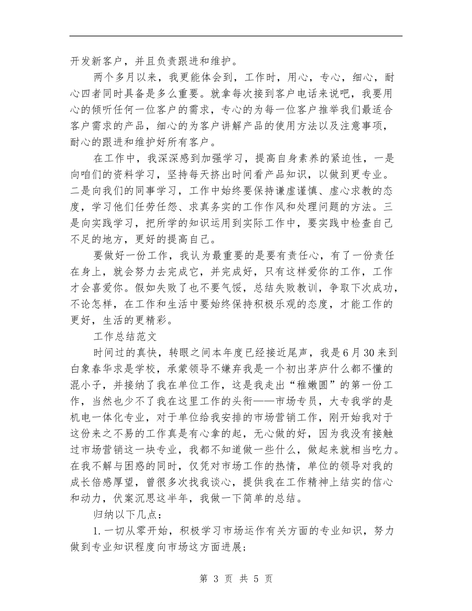 2024销售员试用期工作总结范文【新版】_第3页