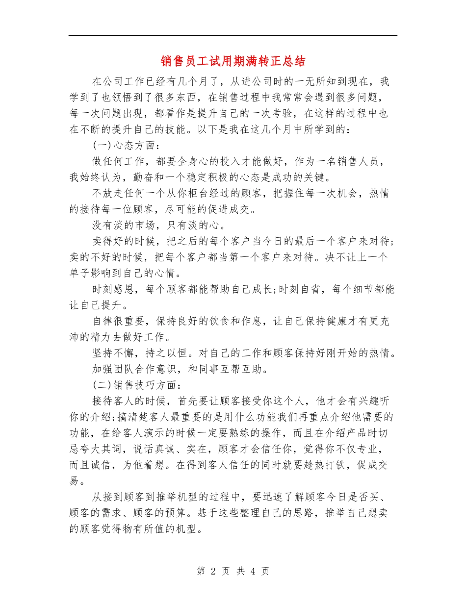 销售员工试用期满转正总结_第2页