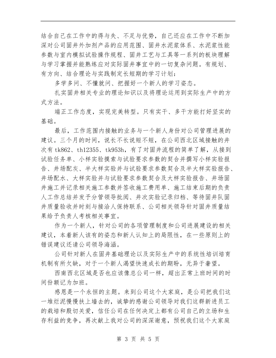 新人入职试用期工作总结_第3页