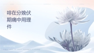 氢吗啡酮在分娩潜伏期镇痛中应用护理课件