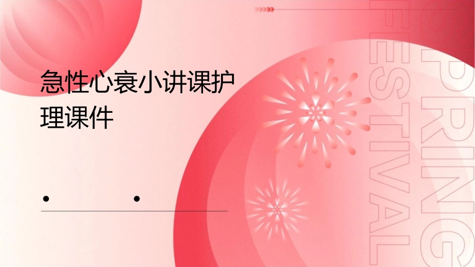 急性心衰小讲课护理课件_第1页