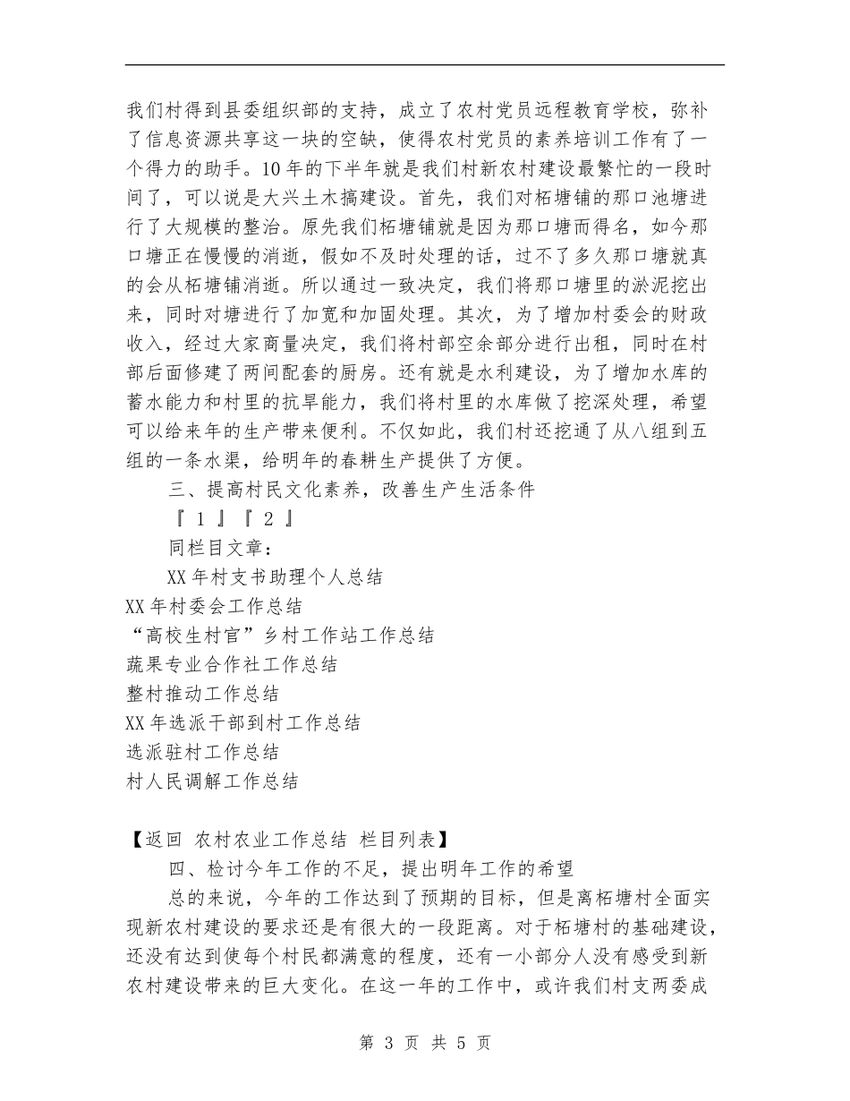 2024年村委会工作总结报告_第3页