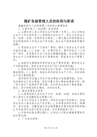 煤矿各级管理人员的权利与职责要求 (2)