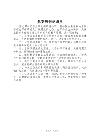 党支部书记职责要求 (2)