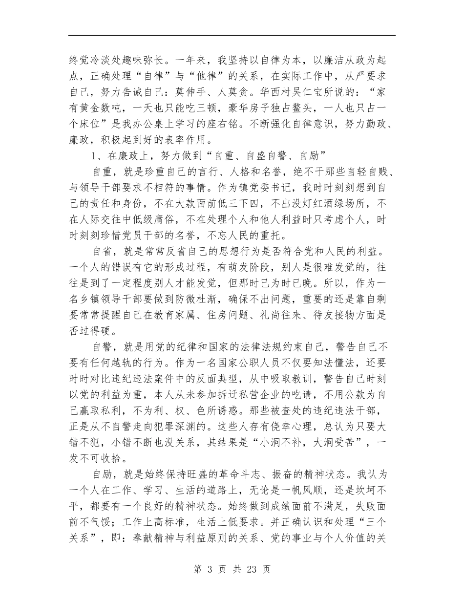 乡镇党委书记述职报告_第3页