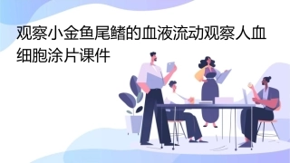 观察小金鱼尾鳍的血液流动观察人血细胞涂片课件