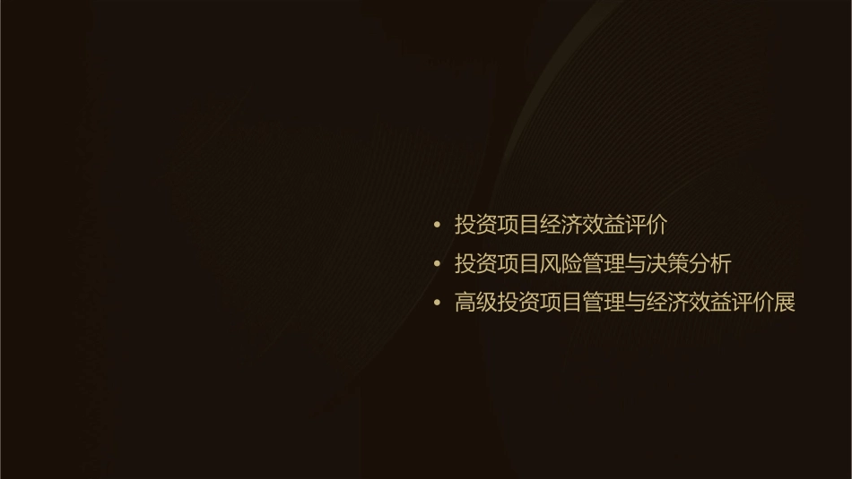 高级投资项目管理与经济效益评价研讨课件_第2页