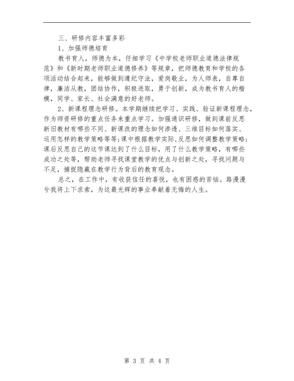 体育个人校本研修总结范本_第3页