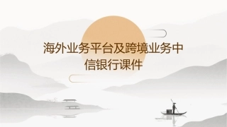 海外业务平台及跨境业务中信银行课件