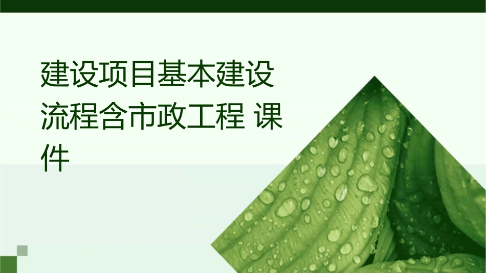 建设项目基本建设流程含市政工程课件_第1页