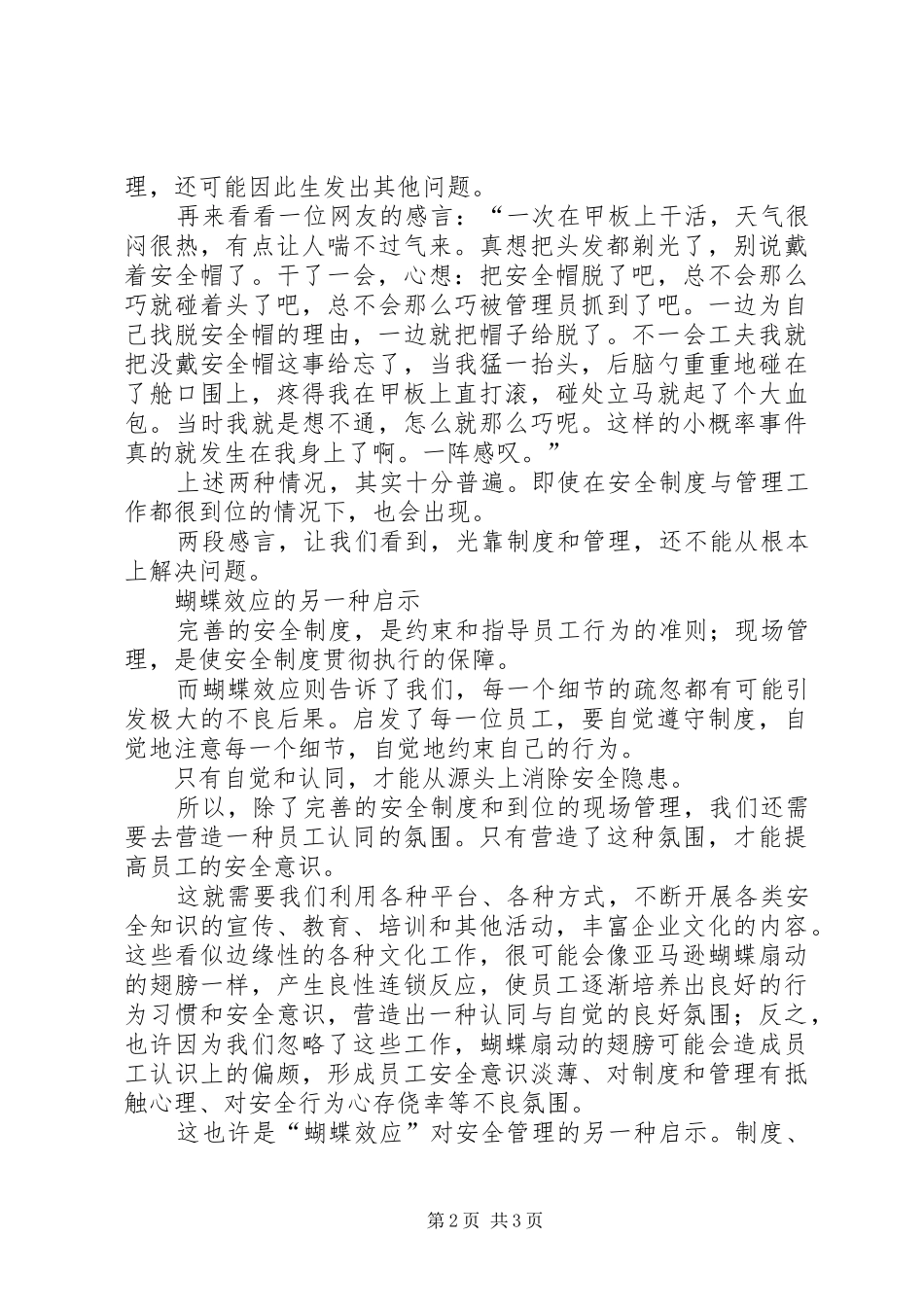 蝴蝶效应、规章制度、管理及安全生产_第2页
