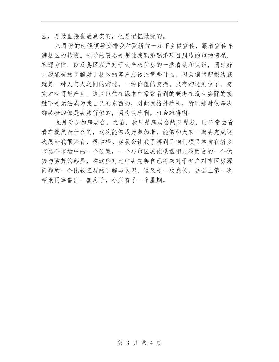 2024年房地产置业顾问年度总结范文_第3页