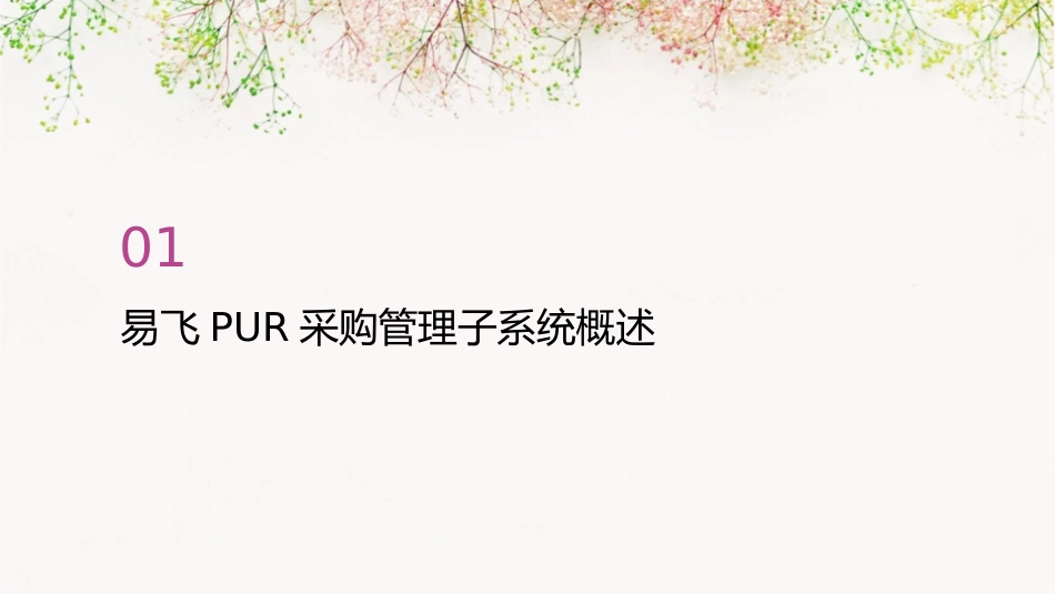 易飞PUR采购管理子系统培训课件_第3页